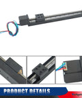 200mm Travel Mini Linear Rail Guide With T6x1 Lead Screw And NEMA11 Stepper Motor For CNC Router X Y Z Linear Stage Actuator Built For Heavy Duty Precision And Smooth Motion For Pro Grade Machining, black rail with motor and wiring