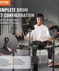 Dope Electric Drum Set With 32 Kits And 480 Sounds USB MIDI Compatible Electronic Drum Kit setup in living room.