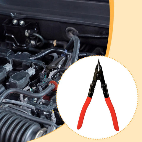 Spring Loaded Flat Tip Retaining Pliers With Circlip Lock Mechanism Pro Grade Heavy Duty Steel Build For Vehicle Repair
