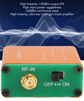 Wideband RF Power Preamplifier 0.1MHz To 6GHz With Built In Battery 1.95GHz 20dB Low Noise Amplifier SMA Female front view