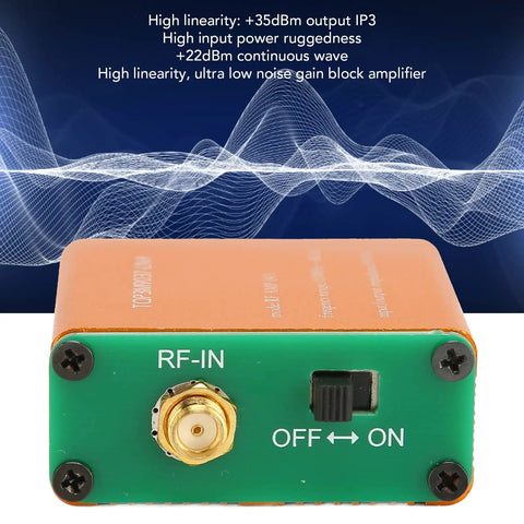 Pro 0.1 Mhz To 6 Ghz Full Band Low Noise Amplifier With 20 Db High Gain Lna Rf Preamplifier Module and SMA female jack.