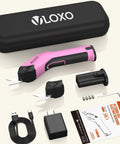 Heavy Duty Cordless Electric Scissors With A Badass 10000 Rpm Blade Assembly And Rechargeable 4v Battery System and accessories.