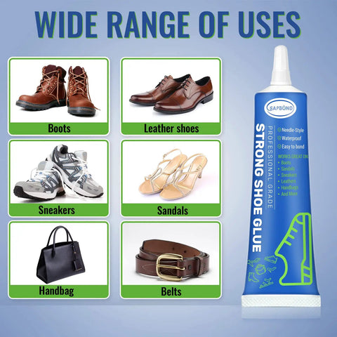 Slow Dry Shoe Glue For Sole Repair Pro Grade Waterproof Clear Adhesive That Fixes Sneakers Boots Sandals Leathers Handbags