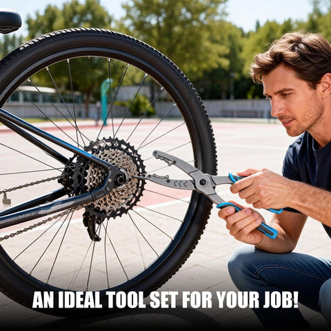 Universal Cassette Removal Tool For 7 To 12 Speed Bikes Chain Whip Alternative Forged Steel Pliers With Non Slip Handle Ergonomic One Hand Operation And Spring Loaded Safety