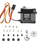 Bad Boy Brushless Digital Servo Featuring Legit Rock Solid Metal Gears And Knockout Torsion Power crafted for demanding RC steering applications, 50KG torque.