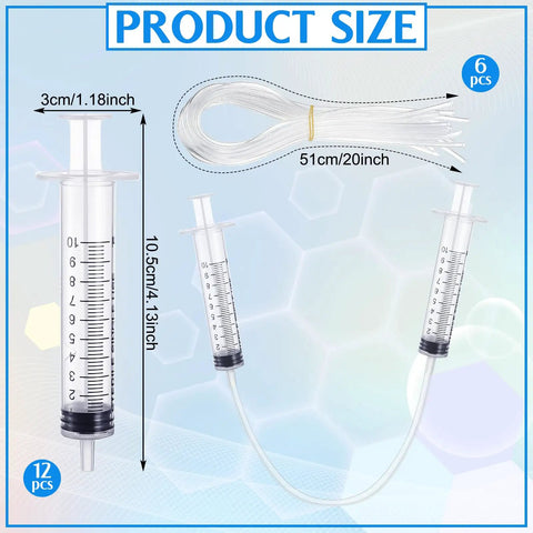 Hands On Hydraulic And Pneumatic Science Kit With 12 Syringes, 6 Clear Vinyl Tubes, And 20 Inch Tubing Product Size