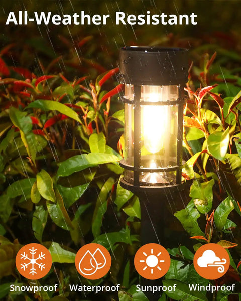 Eight Pack Solar Pathway Lights Upgrade Bright Outdoor Garden Decor Waterproof Pathway Lamps Auto On Off No Fuss Easy Install