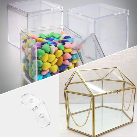 Clear Acrylic L Shaped Corner Brackets 20 Pack for DIY Shelf Setup and Furniture Corner Joint 90 Degree Right Angle Braces