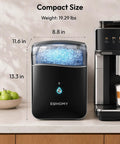 Fresh Freeze Countertop Nugget Ice Maker Yields 42 Lbs Soft Sonic Pebble Ice In Minutes With Smart App Alexa Hookup Self Cleaning Portable, compact design on countertop.