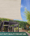Canvas Drop Cloth For Painting 12oz Heavy Duty Cotton Duck Tarp hanging above outdoor patio with furniture