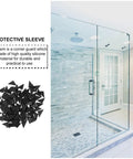 Black Plastic Corner Protectors Pack Of 100 For Home Furniture Anti Collision Cushioned Edge Guards No Slip To Shield Walls Cabinets And Appliances From Dings And Scratches