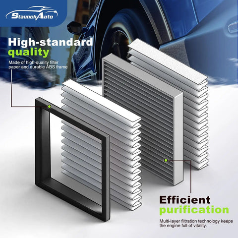 Heavy Duty DualGuard Cabin and Engine Air Filter for 2020-2026 Kia Telluride and 2019-2020 Hyundai Santa Fe with ABS frame