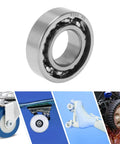ACROPIX 6003 deep groove ball bearing, close-up, 17x35x10 mm, lubricated open type, silver-tone, 2 pcs