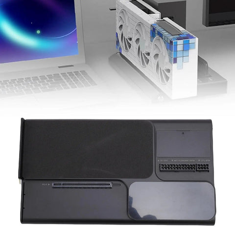Next Level Thunderbolt E GPU Docking Station For Laptops Featuring PCIe 4.0 X4 Graphics Expansion 140W Fast Charging 2.5G Ethernet And Dual M.2 SSD Slots showing a sleek black design with multiple ports.