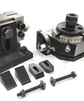 80 Mm Tilting Rotary Milling Table With M6 Clamp Kit ER Collet Adapter And ER20 Collet Adapter For Tailstock Milling Pro Grade Precision