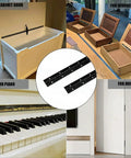 3 Pack Heavy Duty Piano Hinges 10 Inch Black Stainless Steel Long Hinge Rust Resistant Hardware For Cabinets showcased on cabinets, pianos, and boxes.