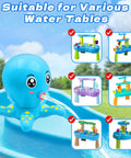 Octopus Battery Powered Water Table Pump For Backyard Outdoor Sand And Water Table Play with images of compatible tables.