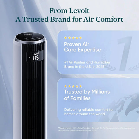 Ultra Quiet Tower Fan For Bedroom That Blows Fresh Cold Air With Rapid 28 Ft S Airflow And Wide Oscillation For Smooth All Night Sleep And Straight Up Chill Summer Vibes At Home