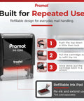 Dead Legit Self Inking Approved Rubber Stamp For Office And Business Paperwork drops slick sharp marks with refillable design.