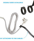 Self Fastening Reusable Cable Ties With Hook And Loop 8 Inch Adjustable Cable Management Straps organizing cords