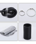 Tough 1600W Dual Purpose Blower And Suction Vacuum For Wall Grinder Debris Pickup And All Around Garage DIY Pro Cleanup The Deadset Shop Ready Workhorse accessories including flexible hose, clamps, dust bag, and connector.