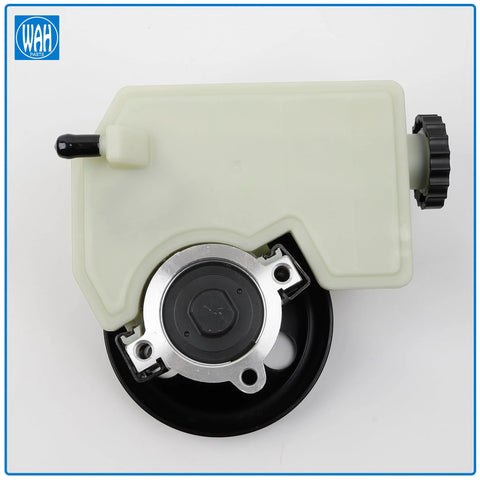 Top view of power steering pump with pulley for Jeep Liberty 2002 2006 V6 3.7L beefed up replacement easy install durable steering part