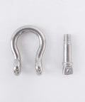 3/16 Inch Anchor Shackle Set With 316 Stainless Steel Body And Pin, heavy duty screw pin shown separately for clarity