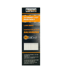 Sends Them Straight 18 Gauge Brad Nails 1 Point Five Inch Glue Collated Rugged Steel 1000 Count Box packaging image.