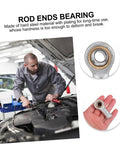 Four Pack Spherical Rod End Bearings With Female Thread For Pneumatic Equipment And Machinery Low Noise High Strength Copper Race And Hardened Steel Ball Durable For Power Tools Packaging Food Machinery Printing, rod end bearing in hand