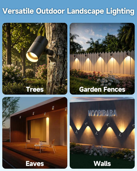 Low Voltage Landscape Down Lights Outdoor LED Spot Lighting for Yards, wall mounted on trees, garden fences, eaves, walls