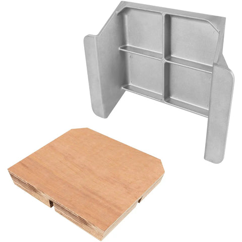 4 Inch Setback Jack Plate For Outboard Motors Up To 35HP With Wooden Mounting Block Included, Adjustable Distance Between Engine And Transom, A Beefy Ready To Go Upgrade For Skiffs, Aluminum Boats, And Inflatable Boats, Easy Clamp On Mount