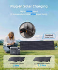 Power On The Go 1024Wh LiFePO4 Portable Power Station with solar panels for fast outdoor charging