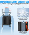 Back view of Gas Powered Backpack Fogger With 43cc Engine 20L Mosquito Control Sprayer showing elastic shoulder straps