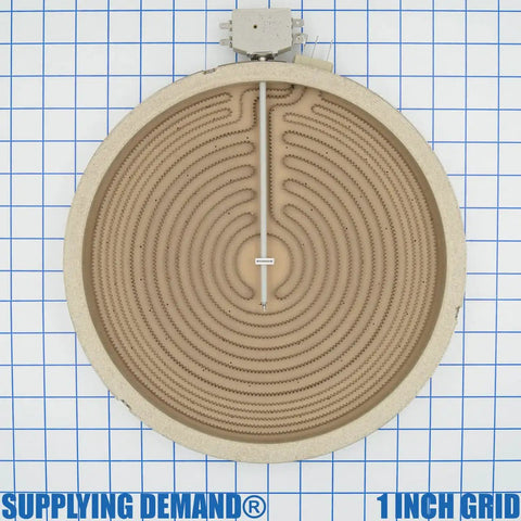 Top view of 12 Inch Dual Radiant Surface Element Replacement For Range Cooktop Direct Fit WB30T10130 1474216 Model Specific