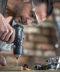 Person using drill with Pro Grade Micro Drill Bit Set 0.3-1.2mm Shank Tungsten Carbide Bits For PCB Engraving