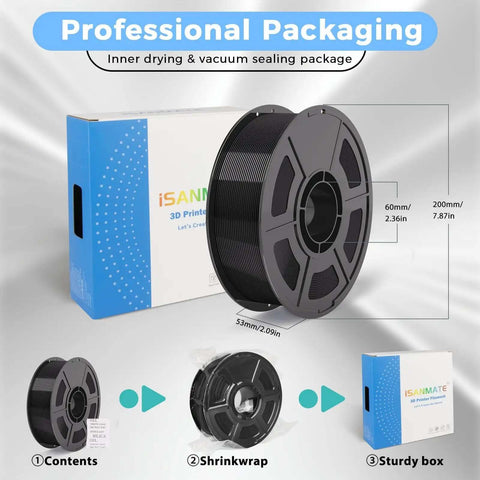 PETG Filament Bundle 1.75mm 2kg For Most FDM 3D Printers Brown And Skin And Black Outdoor Toughness UV Resistant High Temperature Durable Filament Set With Dryer Box