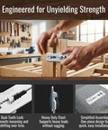 Rock Solid Heavy Duty Sectional Sofa Connectors And Dual Tooth Interlocking Clamps for Modular Couches, showing installation of clamps.