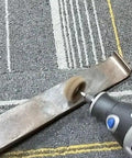 Rotary tool using 48 Piece Rotary Tool Buffing Wheel Set With Three Thirty Second Inch Mandrels And 2.35 Mm Shanks on metal