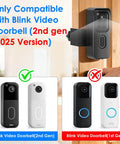 Anti Theft Doorbell Mount For All New 2nd Gen Video Doorbell No Drilling Rent Friendly Mount shown installed on a wooden door