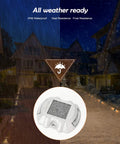All weather ready Solar Dock Lights With Switch Warm White 6 Pack Waterproof Outdoor LED Deck Lighting Road Studs for driveway