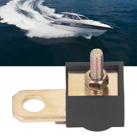 Heavy Duty 90A Starter Fuse Assembly Direct Replacement For Boat Engines, close-up view showing mounting and marine use