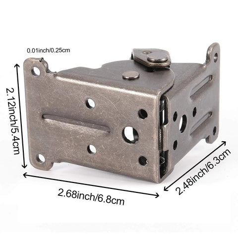 Built Tough Folding Table Leg Brackets With Self Locking Hinge Heavy Duty Galvanized Steel extension supports in detailed view.