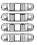 Low Noise Sliding Door Rollers And Window Pulley Set stainless steel double drive track rollers, four units for doors and windows.
