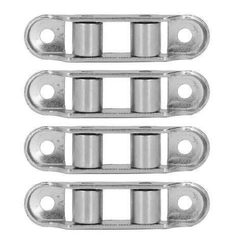 Low Noise Sliding Door Rollers And Window Pulley Set stainless steel double drive track rollers, four units for doors and windows.