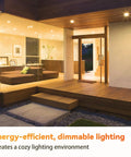 12 Pack Br30 Flood Light Bulbs For Indoor Recessed Fixtures Soft White 2700K Delivers Top Shelf Lighting in cozy outdoor space.