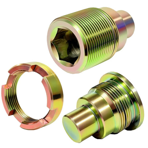 Heavy Duty Swing Arm Pivot Bolt Kit Compatible With Honda Recon Fourtrax Rancher Foreman Rubicon 4x4 Atv Gear showing zinc coated steel parts.