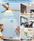 Universal Ceiling Fan Remote Control Kit With 3 Speed Settings And Light Dimmer in various home and office settings.