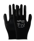 Ride Or Die PU Coated Safety Work Gloves With Breathable Black Nylon Liner For Job Site Toughness And Fingertip Precision In Solid Industrial Protection Gear That Holds Up, black nylon construction, snug fit.