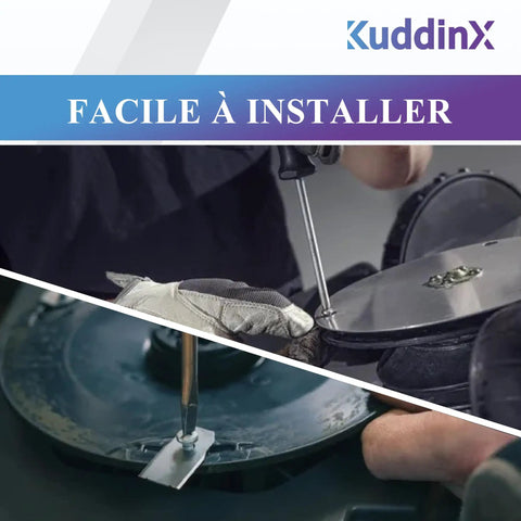 Installing Heavy Duty Titanium Coated Replacement Blades Set For Mammotion Robotic Lawn Mowers with included screws.