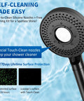 High Pressure Rain Shower Head With Filters For Hard Water, Handheld Spray Attachment for Clean Tub and Pet Messes